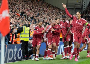 Piłkarze Liverpoolu w meczu Ligi Mistrzów