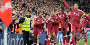 Piłkarze Liverpoolu w meczu Ligi Mistrzów