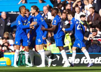 Piłkarze Chelsea przed meczem z Evertonem w Premier League.