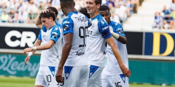 Zawodnicy Club Brugge cieszą się z bramki