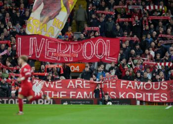 Kibice Liverpool FC podczas meczu