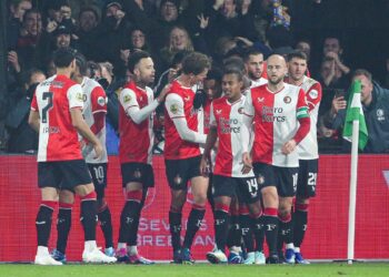 Zawodnicy Feyenoordu na boisku