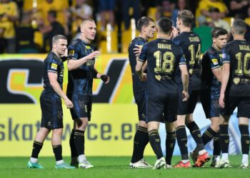 Zawodnicy GKS-u Katowice na boisku