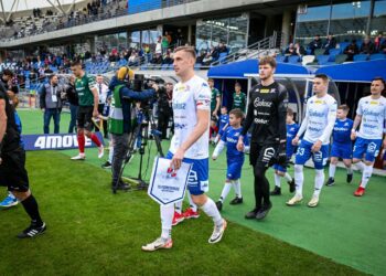 Zawodnicy Podbeskidzia na boisku