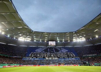 Kibice HSV Hamburg na trybunach