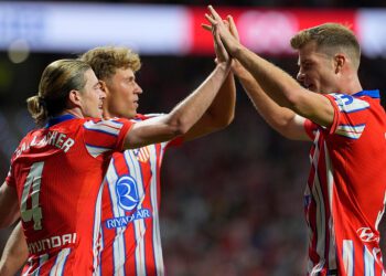 radość piłkarzy Atletico po golu