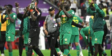 Reprezentacja Senegalu po meczu
