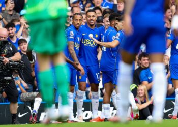 Drużyna Chelsea w akcji meczu Premier League