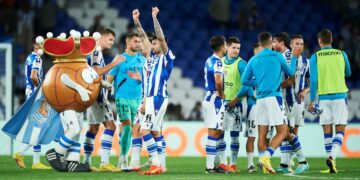 Zawodnicy Realu Sociedad na boisku