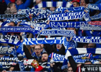Kibice Ruchu na Stadionie Śląskim