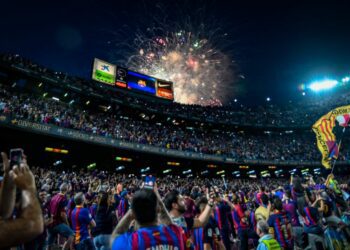 Kibice Barcelony na Camp Nou
