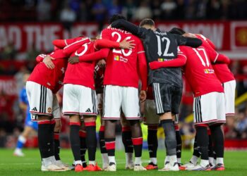 Zawodnicy Manchesteru United przed meczem z Fulham