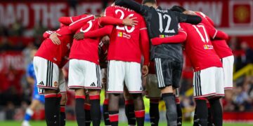 Zawodnicy Manchesteru United przed meczem z Fulham