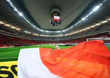 Flaga na Stadionie Narodowym