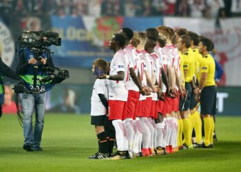 Piłkarze RB Lipsk przed meczem Ligi Mistrzów