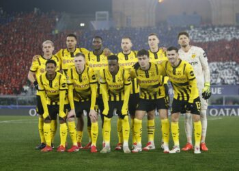 Zawodnicy BVB przed meczem Borussia Dortmund - Sporting