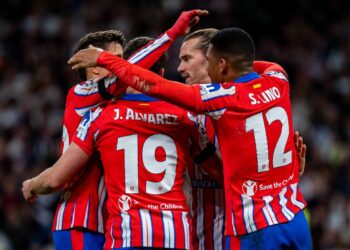 Zawodnicy Atletico przed meczem z Getafe