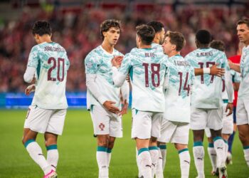 Piłkarze Portugalii w meczu Ligi Narodów