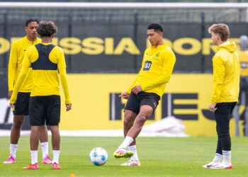Piłkarze Borussi Dortmund przed meczem KMŚ