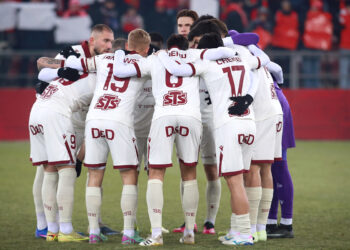 Piłkarze Widzewa Łódź przed meczem Ekstraklasy