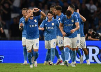 Zawodnicy Napoli przed meczem z Fiorentiną