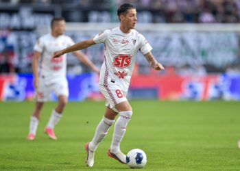 Piłkarz Górnika Zabrze podczas meczu Ekstraklasy