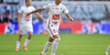 Piłkarz Górnika Zabrze podczas meczu Ekstraklasy