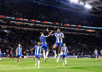 Zawodnicy FC Porto przed meczem z Victorią Pilzno