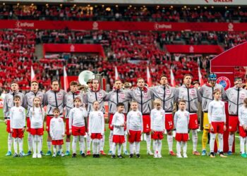 Piłkarze reprezentacji Polski na Stadionie Narodowym, gdzie zagrają z Nigerią