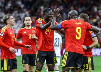 Radość Belgii po golu z Nową Zelandią