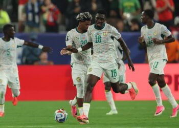 Piłkarze Senegalu w meczu MŚ 2026