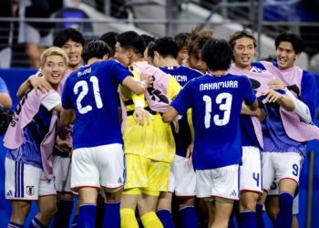 Piłkarze Japonii celebrują gola w meczu Mundialu 2026