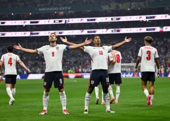 Piłkarze reprezentacji Anglii celebrują gola na MŚ 2026