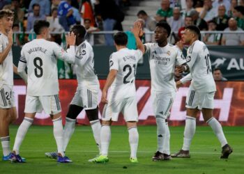 Vinicius Junior oraz pozostali piłkarze Realu Madryt