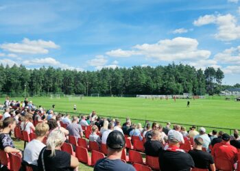 Stadion w Luzinie przed meczem ligowym