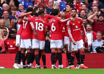 Piłkarze Manchesteru United na Old Trafford