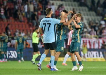 Drużyna Pogoni Szczecin w meczu Ekstraklasy