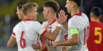 Reprezentacja Polski U-21 w meczu eliminacji do mistrzostw Europy