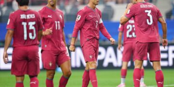 Reprezentacja Portugalii z największą gwiazdą Cristiano Ronaldo
