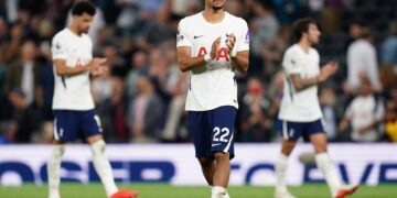 Piłkarze Tottenhamu w meczu Premier League