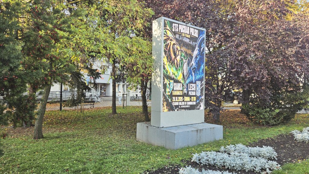 Plansza LED zapowiadająca mecz