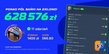 Wielka wygrana na Podkarpaciu! Gracz STS zamienił 1 400 zł w ponad 628 tysięcy złotych