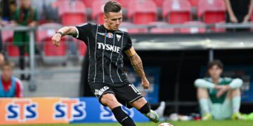 Piłkarz GKS Tychy podczas meczu STS Pucharu Polski