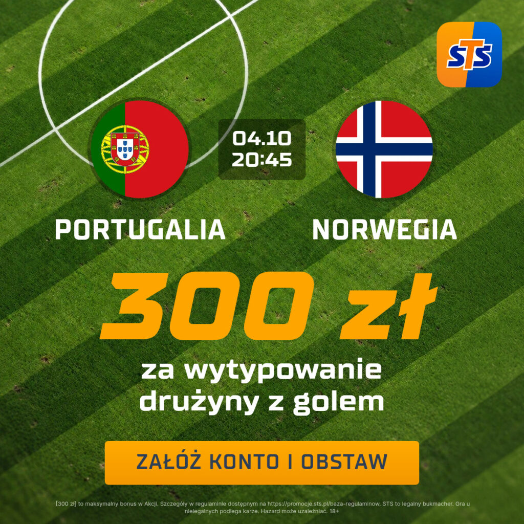 300 zł za gola w meczu Portugalia - Norwegia! Akcja na Ligę Narodów